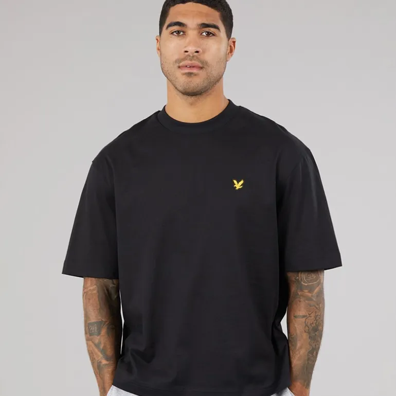 Lyle And Scott Vintage Herren Oversized 1874 T Shirt Jet Black