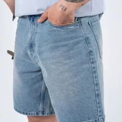 Marcus Herren Justin 2236 Jeans Shorts Light Blue Snow
