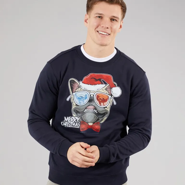 Marcus Herren Weihnachts Sweatshirt Dark Navy
