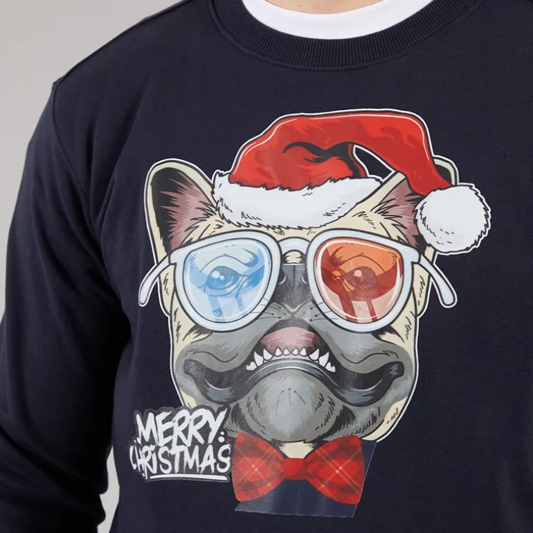 Marcus Herren Weihnachts Sweatshirt Dark Navy