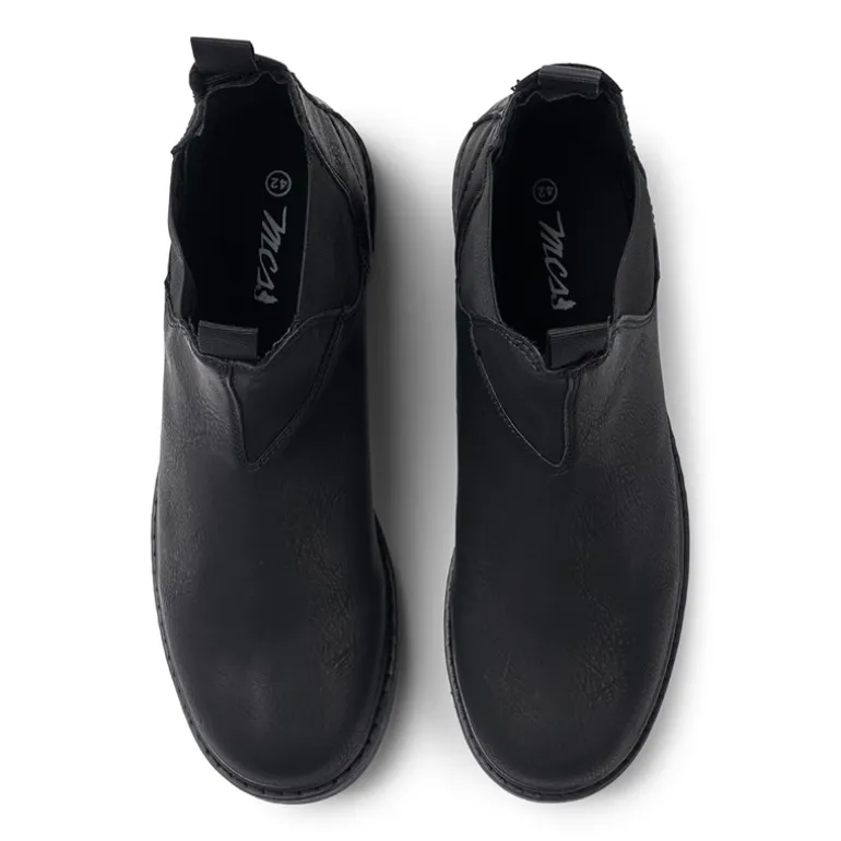 MCS Herren Chelsea Stiefel Schwarz