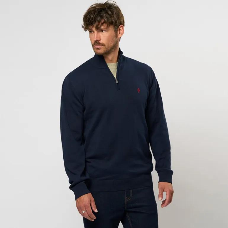 MCS Herren Eli Strick Pullover Dark Sapphire