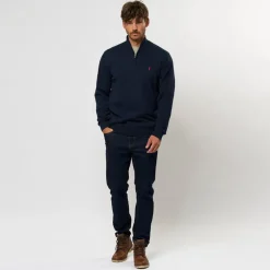 MCS Herren Eli Strick Pullover Dark Sapphire