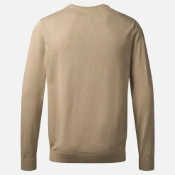 MCS Herren Rundhals Ellison Strick Pullover Silver Mink