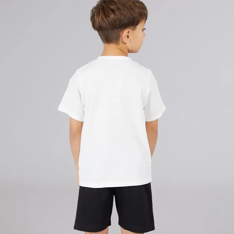 Minecraft Junge T Shirt Und Shorts Set Weiß/Schwarz