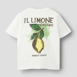 Name It Junge Halman Zitronen T Shirt Cloud Dancer/Lemon