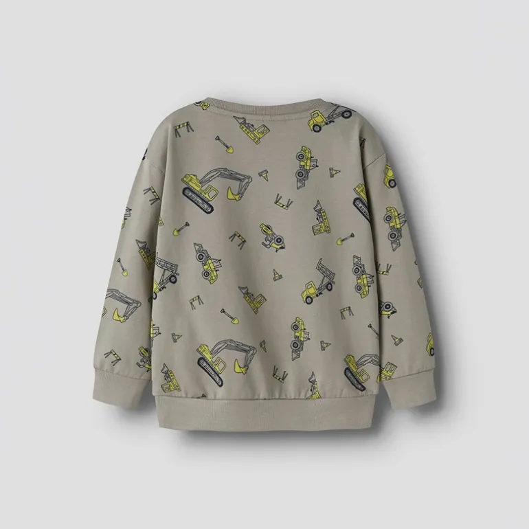 Name It Junge Mini Vildar Dino Bagger Pullover Vintage Khaki