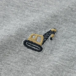 Name It Junge Mini Wimpel Bagger Langarm T Shirt Grey Melange