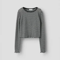 Name It Mädchen Bertis Langarm T Shirt Schwarz