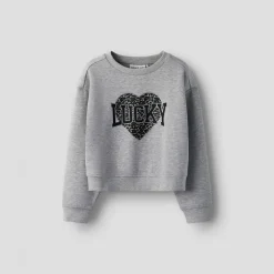 Name It Mädchen Bima Sweatshirt Grey Melange