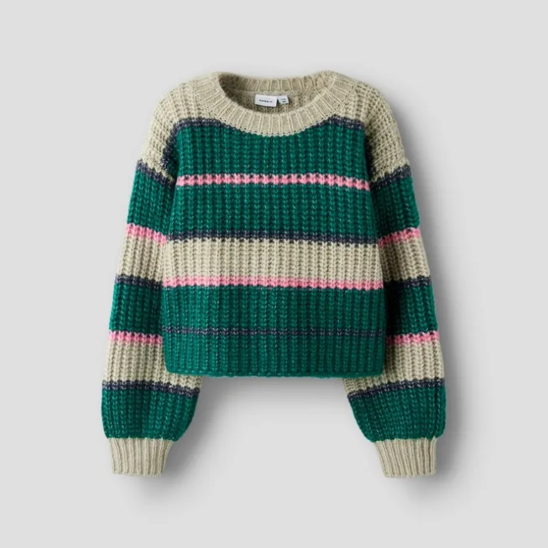 Name It Mädchen Subia Gestrickter Pullover Aventurine