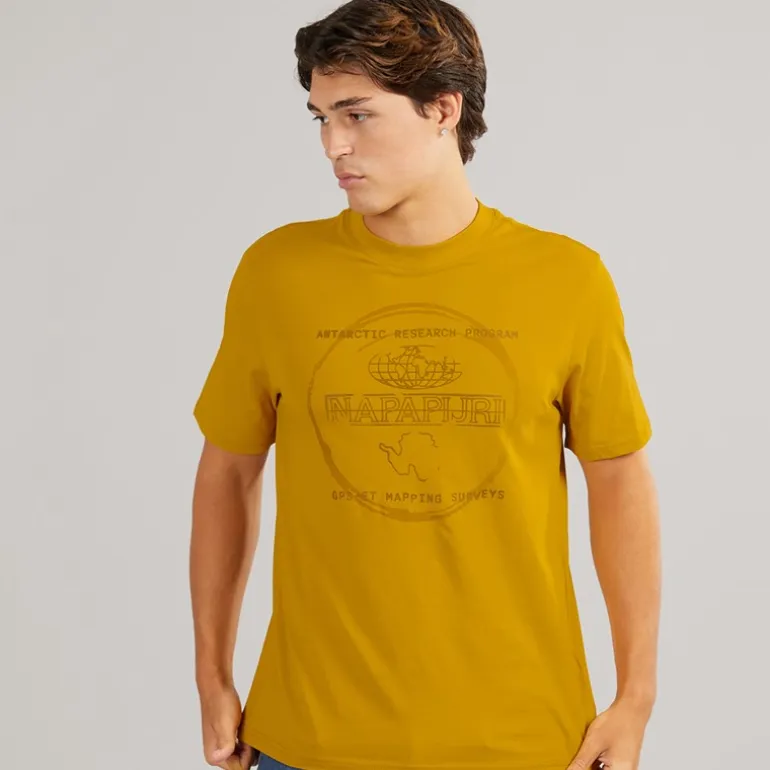 Napapijri Herren Glatzkopf T Shirt Gold Flake