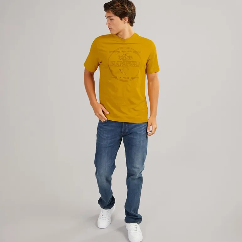 Napapijri Herren Glatzkopf T Shirt Gold Flake