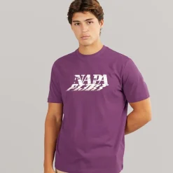 Napapijri Herren Lodestar T-Shirt Purple Pass