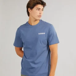 Napapijri Herren Mirada T-Shirt mit Grafikprint am Rücken Blue Infinity