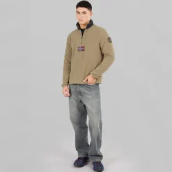 Napapijri Herren Tev Polar 1/2 Reißverschluss Sweatshirt Fallen Rock