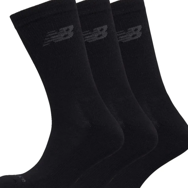 New Balance Drei Paar gepolsterte Socken Schwarz
