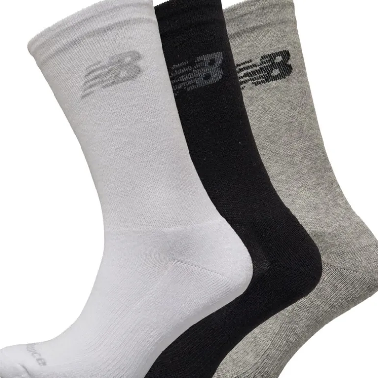 New Balance Drei Paar gepolsterte Socken Schwarz / Grau / Weiß