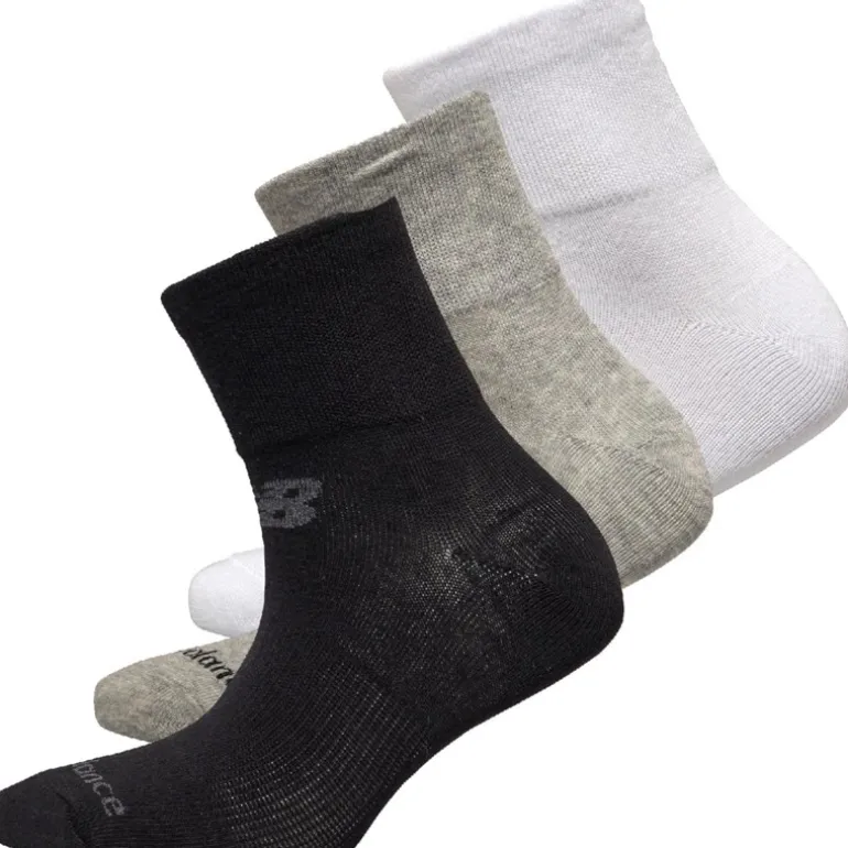 New Balance Drei Paar Socken Dreiviertel Länge Schwarz/Grau/Weiß
