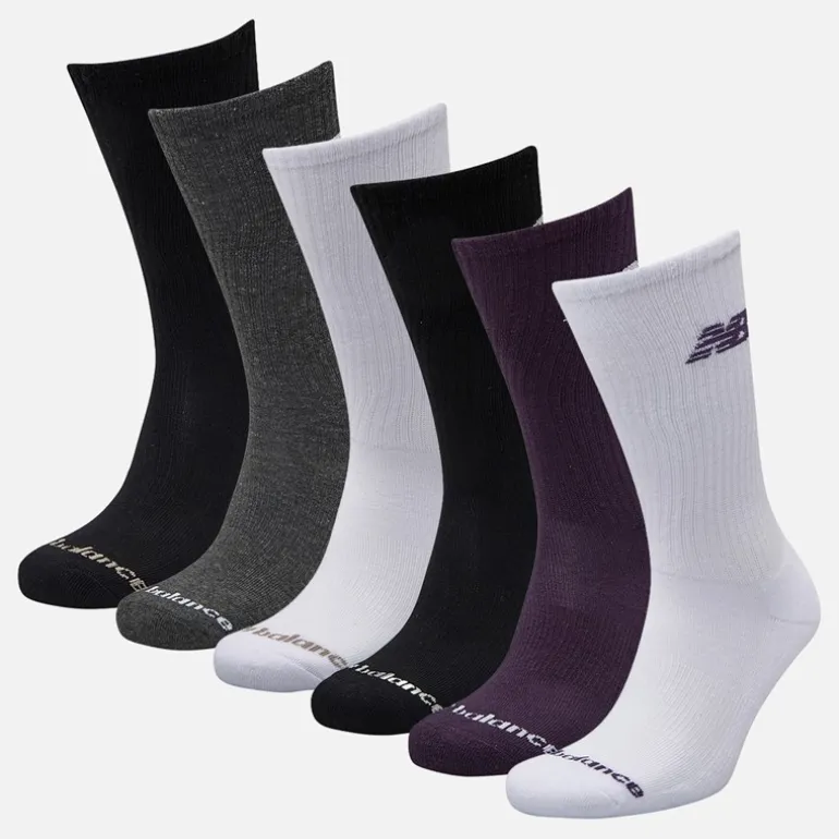 New Balance Saisonales Sechserpack Crew Socken Multi