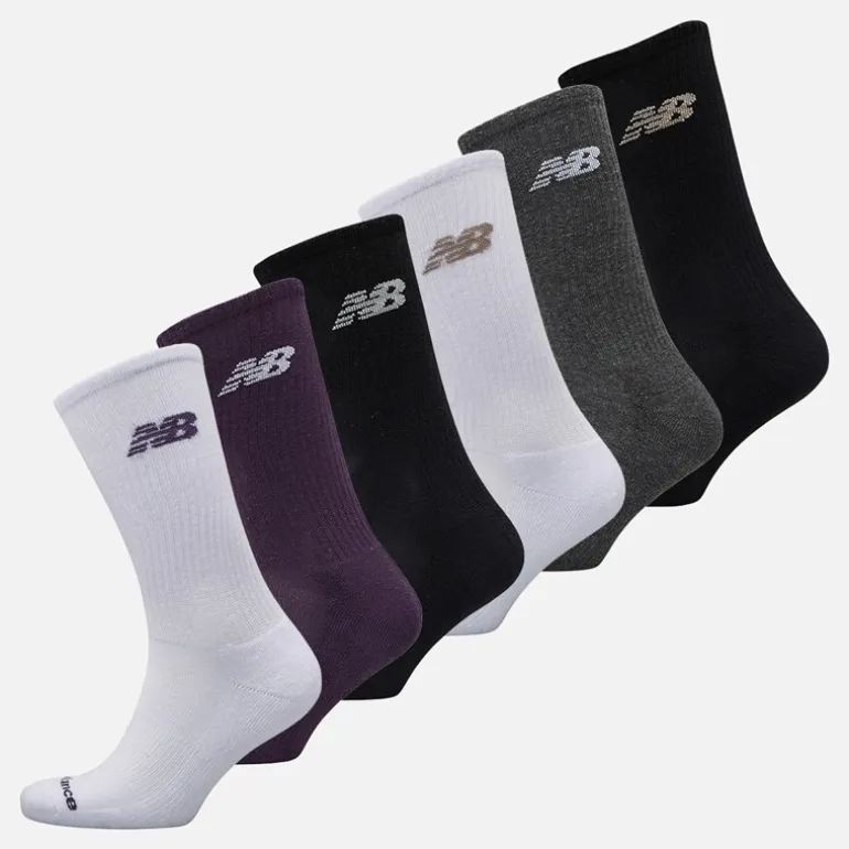 New Balance Saisonales Sechserpack Crew Socken Multi