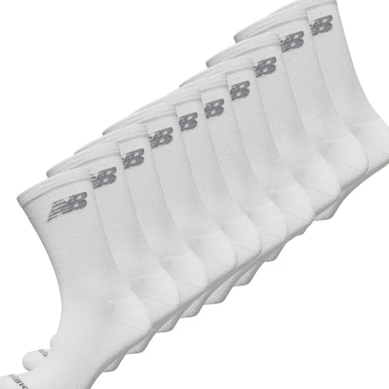 New Balance Zehn Paar Gepolsterte Socken Weiß