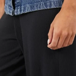 Noisy May Damen Pasa Weites Bein Hose Schwarz