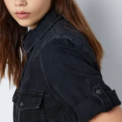 Noisy May Damen Signe Denim Kleid Schwarz
