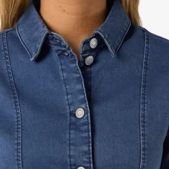 Noisy May Damen Slim Jeans Kleid Medium Blue Denim