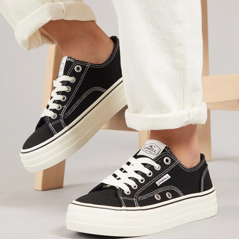 O'Neill Damen Copa Chunky Canvas Turnschuhe Schwarz