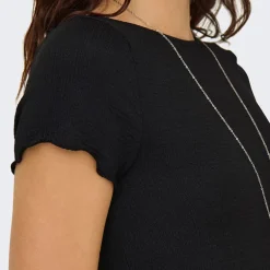 Only Damen Bill Kurzarm Kleid Schwarz