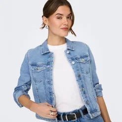 Only Damen Jeans Jacke Light Blue Denim