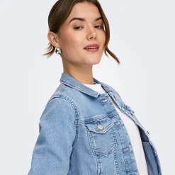 Only Damen Jeans Jacke Light Blue Denim