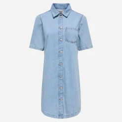 Only Damen Jeans Kleid Light Blue Denim