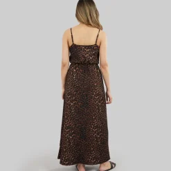 Only Damen Leo Print Kleid Schwarz