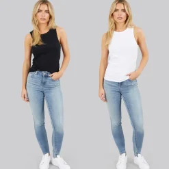Only Damen Zwei Pack Unterhemden Bright White