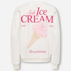 Only Mädchen Philea Life Sweatshirt Cloud Dancer