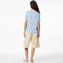 Pieces Damen Anora T Shirt Cashmere Blue