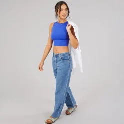Pieces Damen Buffy Tank Top Bluing