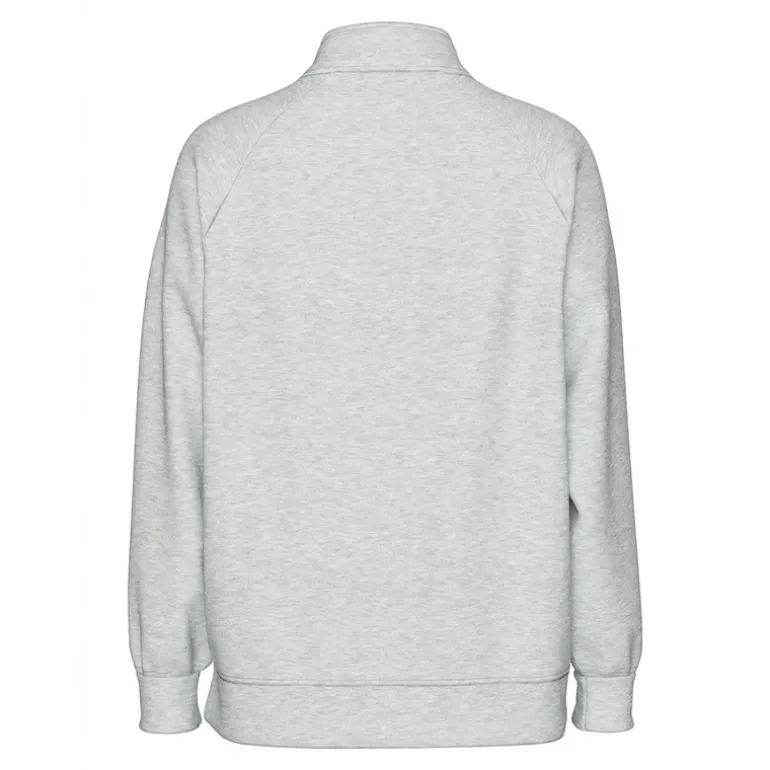 Pieces Damen Chilli Halb Reißverschluss Pullover Light Grey Melange