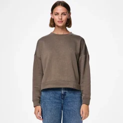 Pieces Damen Chilli Langarm Pullover Morel
