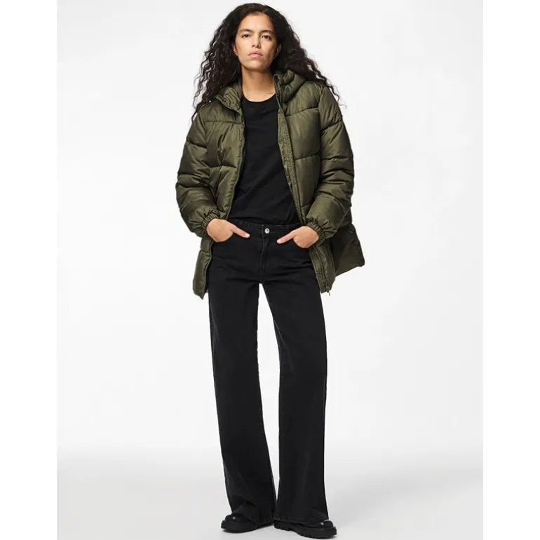Pieces Damen Maddie Pufferjacke Grün