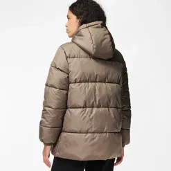 Pieces Damen Maddie Pufferjacke Braun