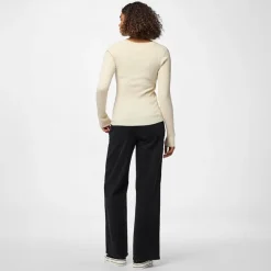 Pieces Damen Mira Strick Oberteil Birch