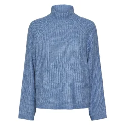 Pieces Damen Nell Pullover Blau