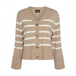 Pieces Damen Sia Strickjacke Silver Mink