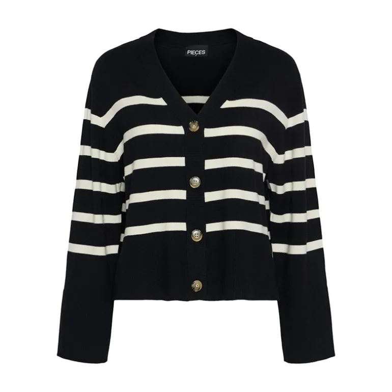 Pieces Damen Sia Strickjacke Schwarz