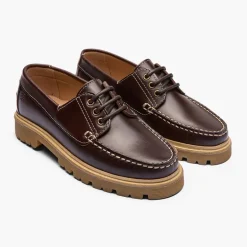 Playboy Footwear Damen Claudine Schuhe Dunkelbraunes Leder Dk.Brown Leather
