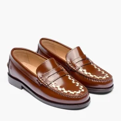 Playboy Footwear Damen Playboys Schuhe Toc1936 Sofia Loafer Braun/White Polido