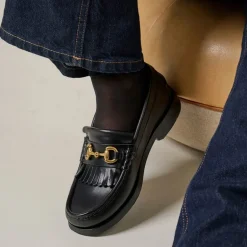 Playboy Footwear Damen Valerie Loafer Black Leather